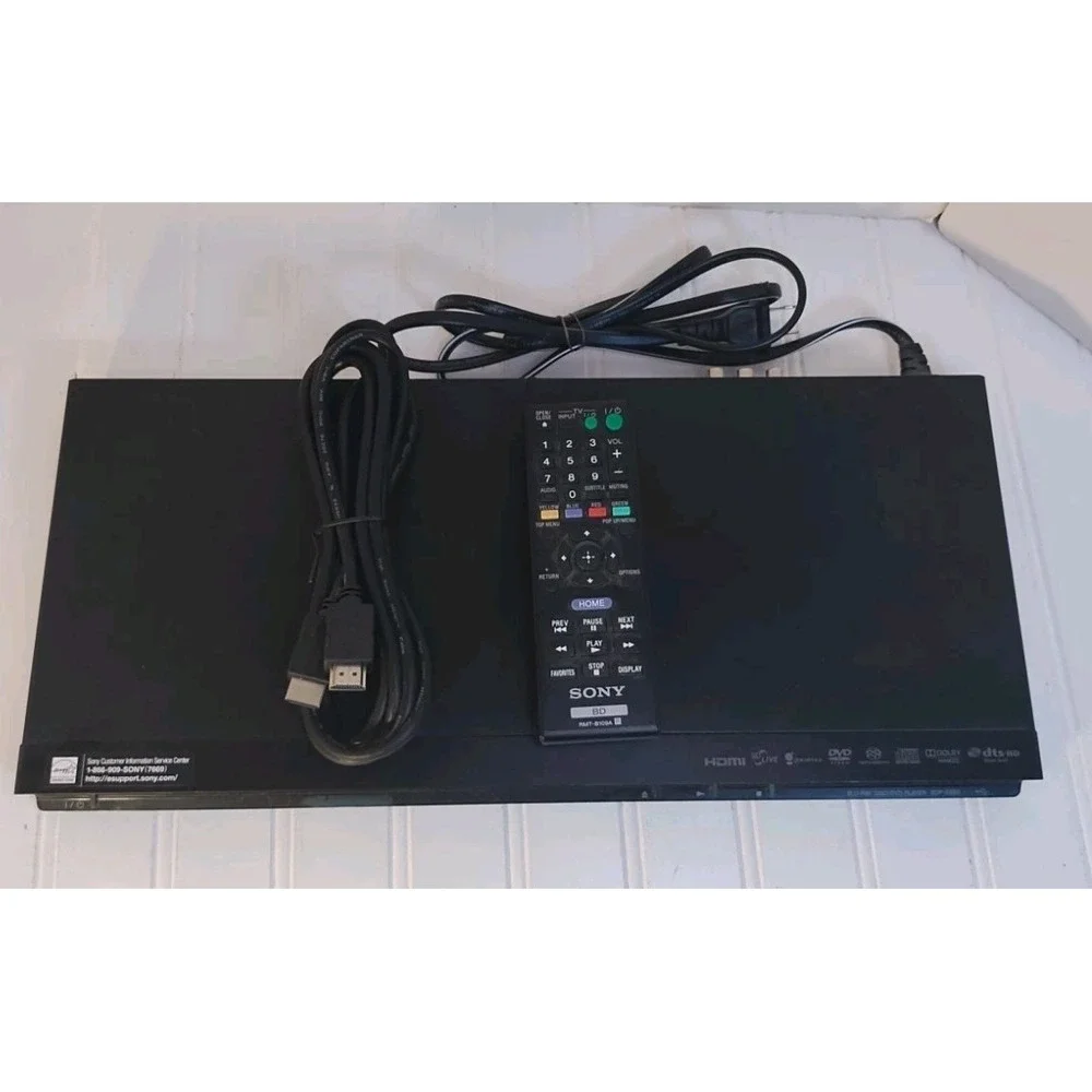 Sony BDP-S380 Blu-Ray DISC/DVD Player 1080p Comes W/Remote/ HDMI Cable/ Tested